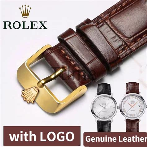 rolex 19mm leather strap|authentic Rolex leather strap.